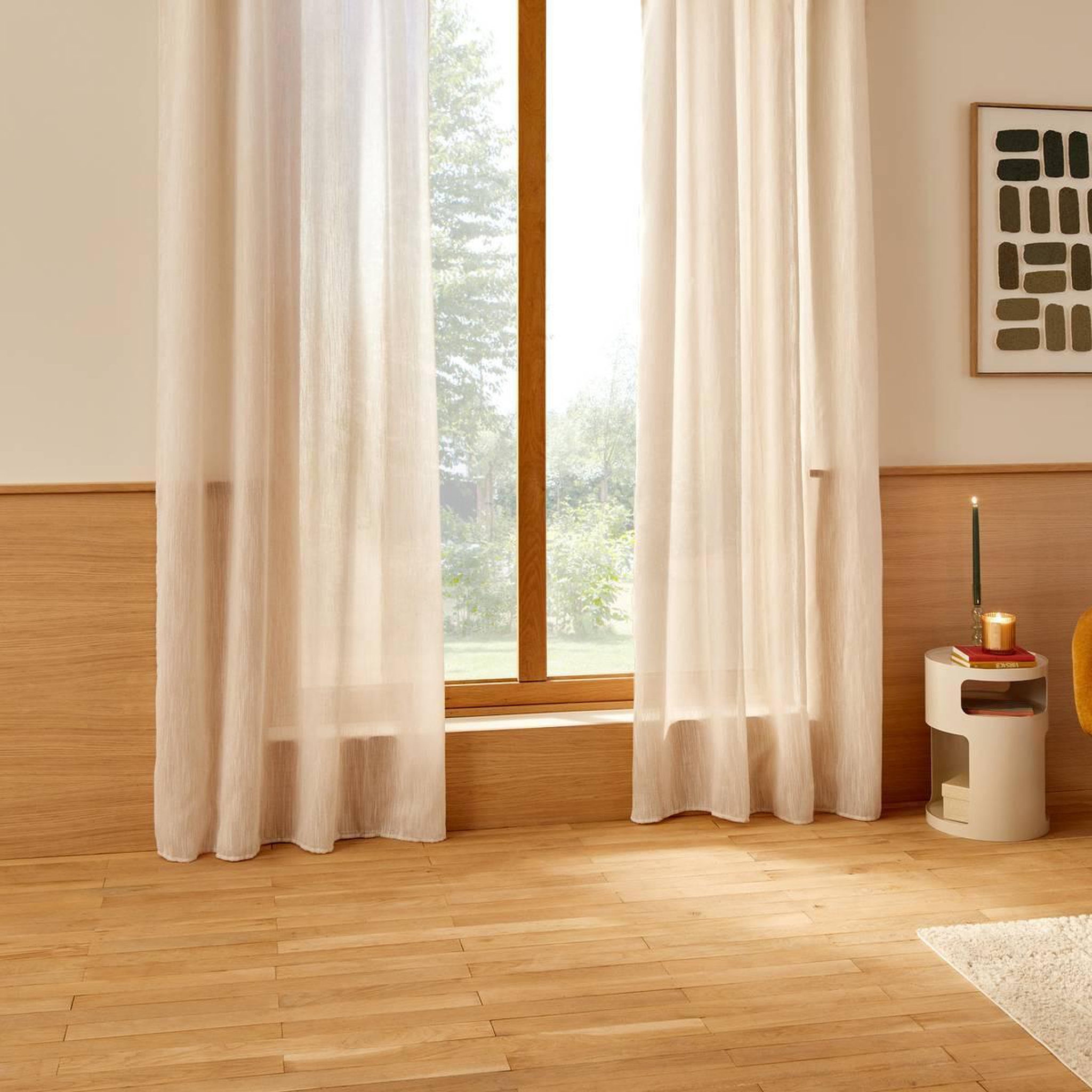 ATMOSPHERA Rideau voilage à œillets  teor  140x240cm beige lin