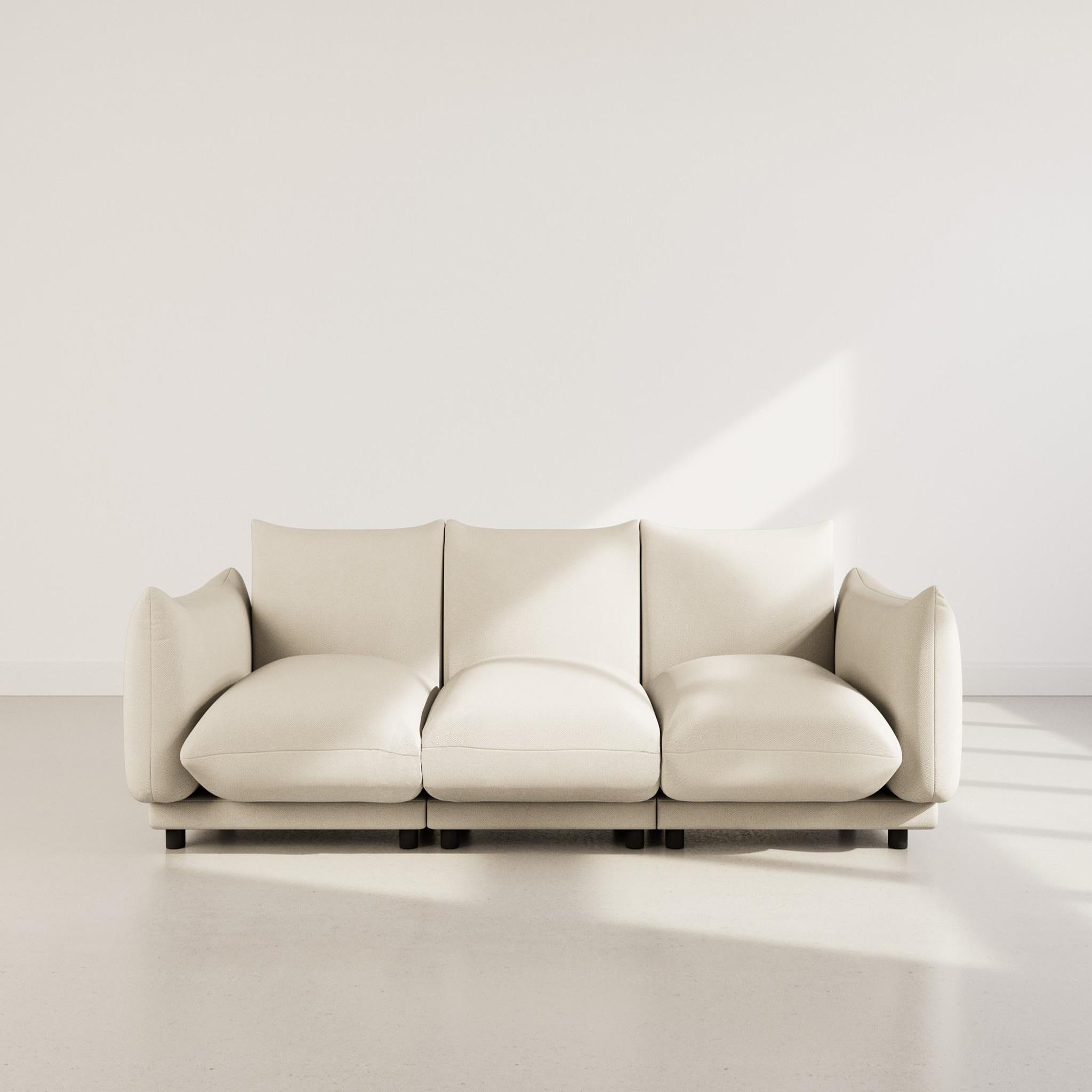 Voir la diapositive 4 : BEST MOBILIER Jeanne - canapé modulable 3 places en velours texturé