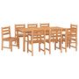 Voir la diapositive 3 : VIDAXL Ensemble a manger de jardin 9 pcs Bois de teck solide