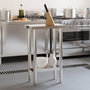 Voir la diapositive 3 : VIDAXL Table de travail de cuisine 55x55x85 cm acier inoxydable