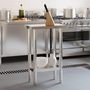 Voir la diapositive 3 : VIDAXL Table de travail de cuisine 55x55x85 cm acier inoxydable