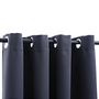 Voir la diapositive 4 : VIDAXL Rideau occultant et anneaux en metal Anthracite 290x245 cm