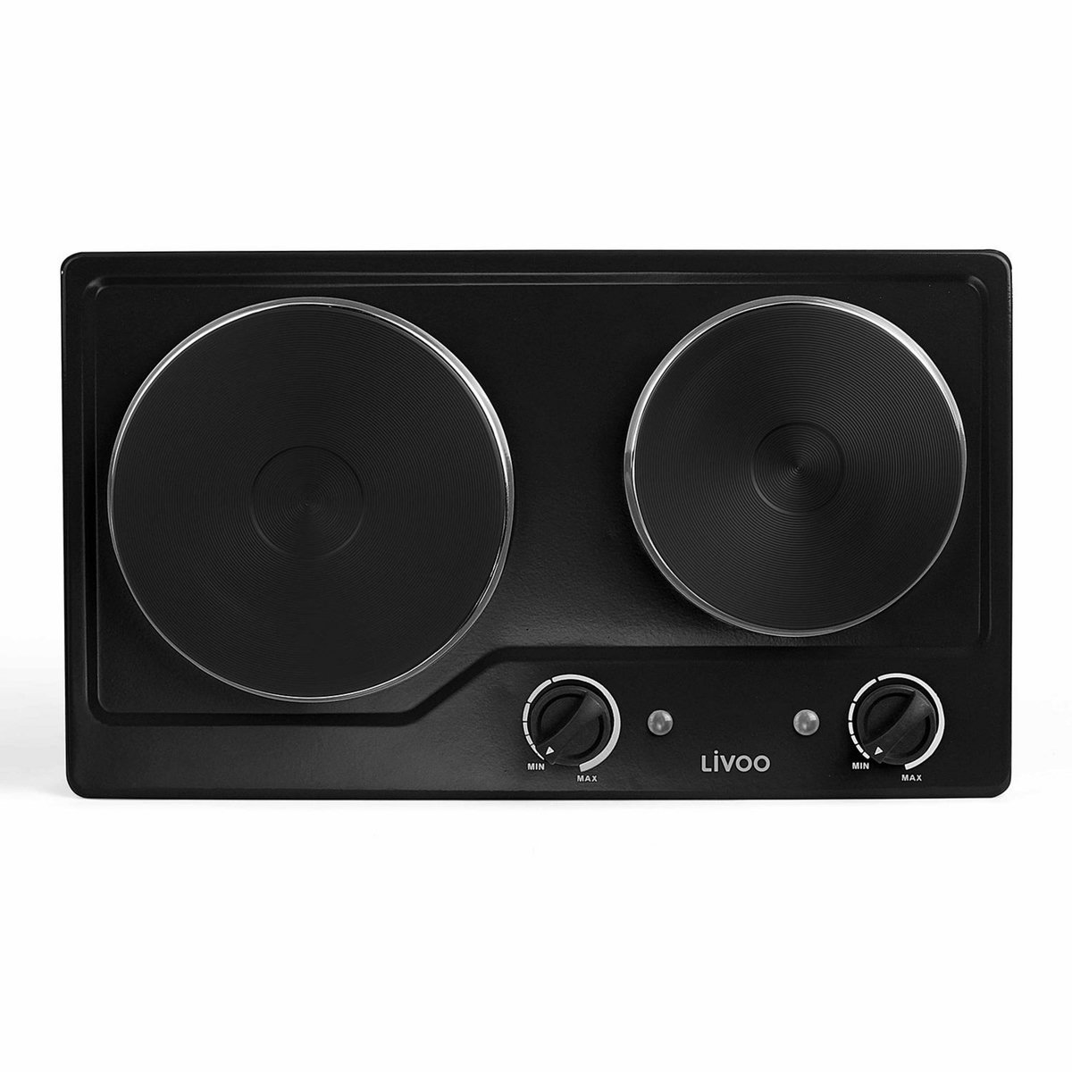 LIVOO Réchaud électrique 2 feux 2500w noir - doc168n