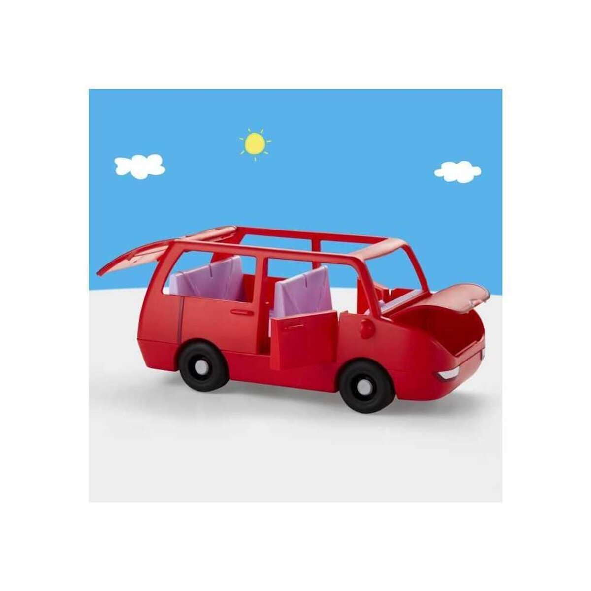 HASBRO Peppa Pig La grande voiture familiale, coffret avec véhicule et 2 figurines, a partir de 3 ans
