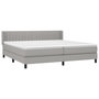 Voir la diapositive 3 : VIDAXL Sommier a lattes de lit avec matelas Gris clair 200x200cm Tissu
