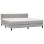 Voir la diapositive 3 : VIDAXL Sommier a lattes de lit avec matelas Gris clair 200x200cm Tissu