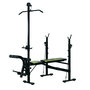 Voir la diapositive 4 : HOMCOM Banc de musculation Fitness entrainement complet dossier réglable cordes traction curler supports barre et haltères noir et jaune