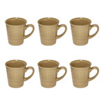 SECRET DE GOURMET Lot de 6 Mugs à Café  Joel  20cl Beige