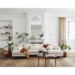 LISA DESIGN Albane - canapé panoramique en u - 7 places - en velours côtelé. Coloris disponibles : Vert, Beige, Orange, Gris, Bleu