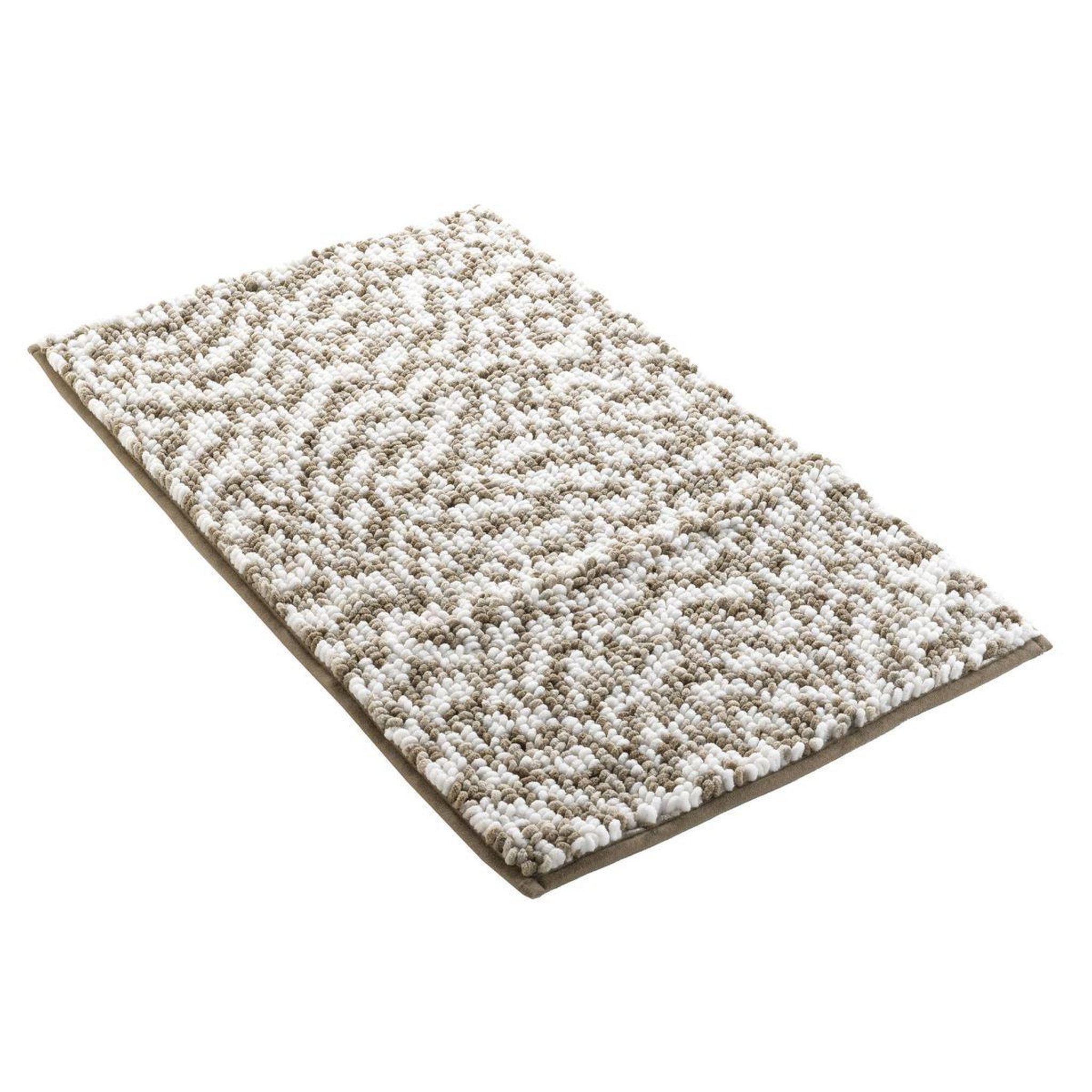 Voir la diapositive 2 : Douceur d'Intérieur Tapis de bain  friza  45x75cm sable & marron