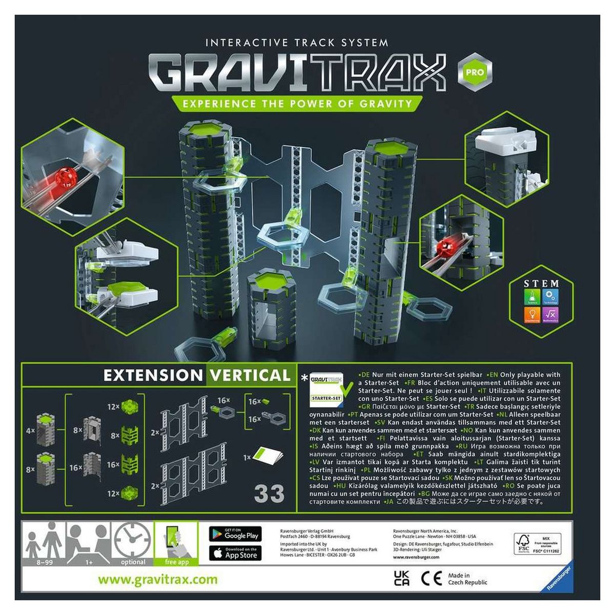 RAVENSBURGER GraviTrax Pro Set d'extension vertical