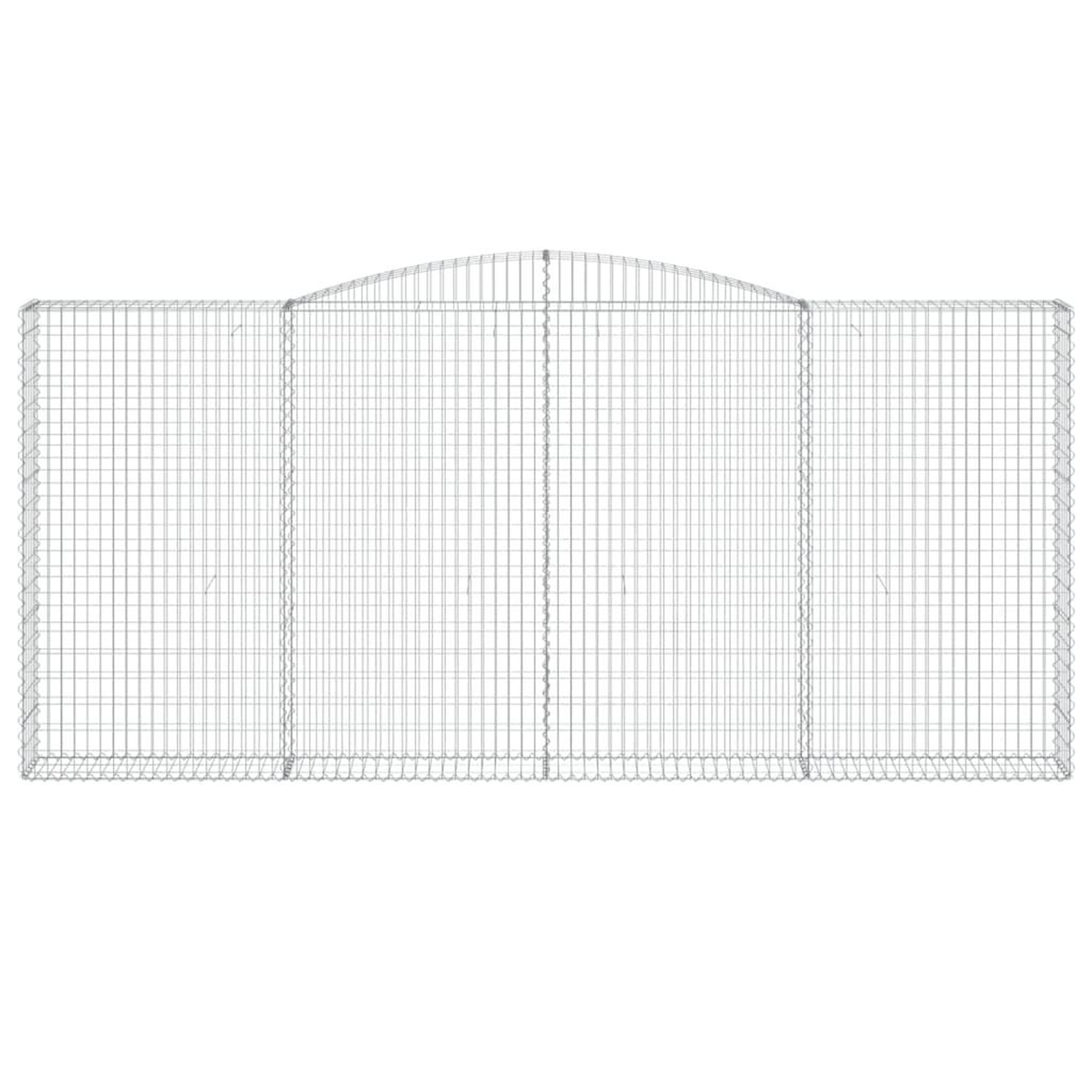 Voir la diapositive 4 : VIDAXL Paniers a gabions arques 7 pcs 400x30x180/200 cm Fer galvanise