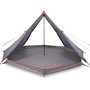 Voir la diapositive 4 : VIDAXL Tente familiale tipi 8 personnes gris et orange impermeable