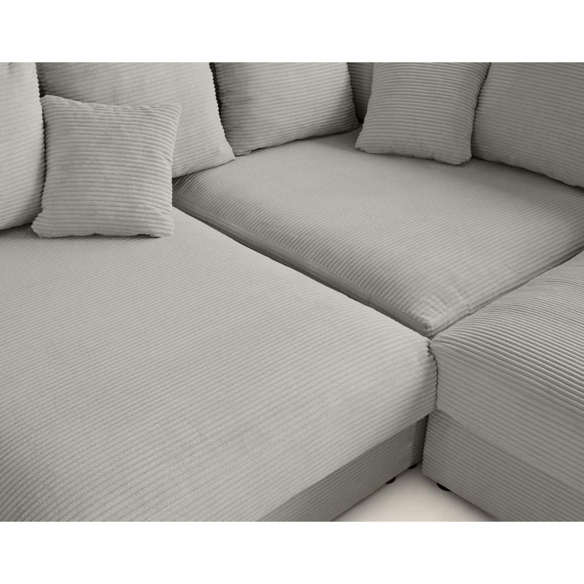 LISA DESIGN Aspen - canapé d'angle réversible 5 places - assise profonde - en velours côtelé