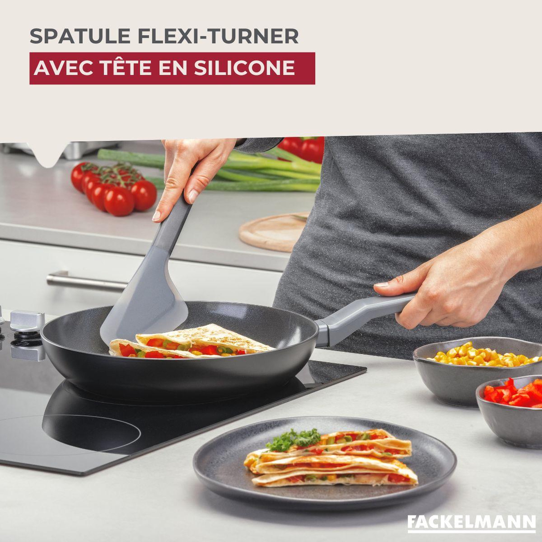 Voir la diapositive 2 : Fackelmann Spatule de cuisine flexi-turner fackelmann
