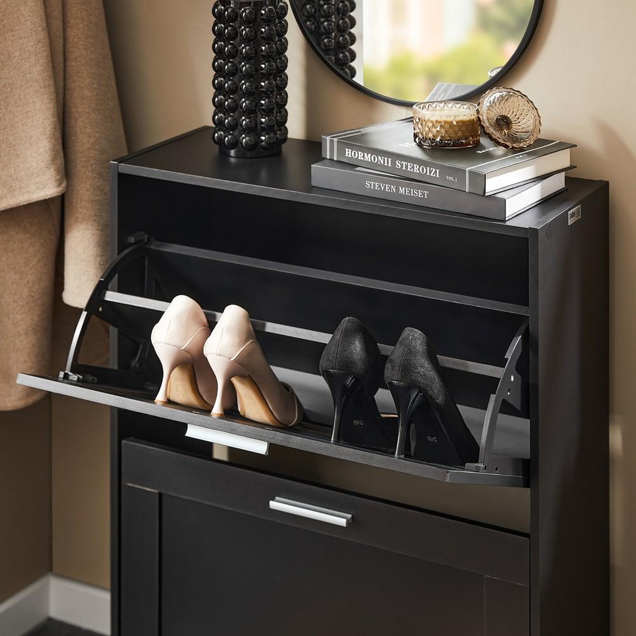 Voir la diapositive 4 : SOBUY SoBuy - Meuble À Chaussures 2 portes - Rustique - FSR137