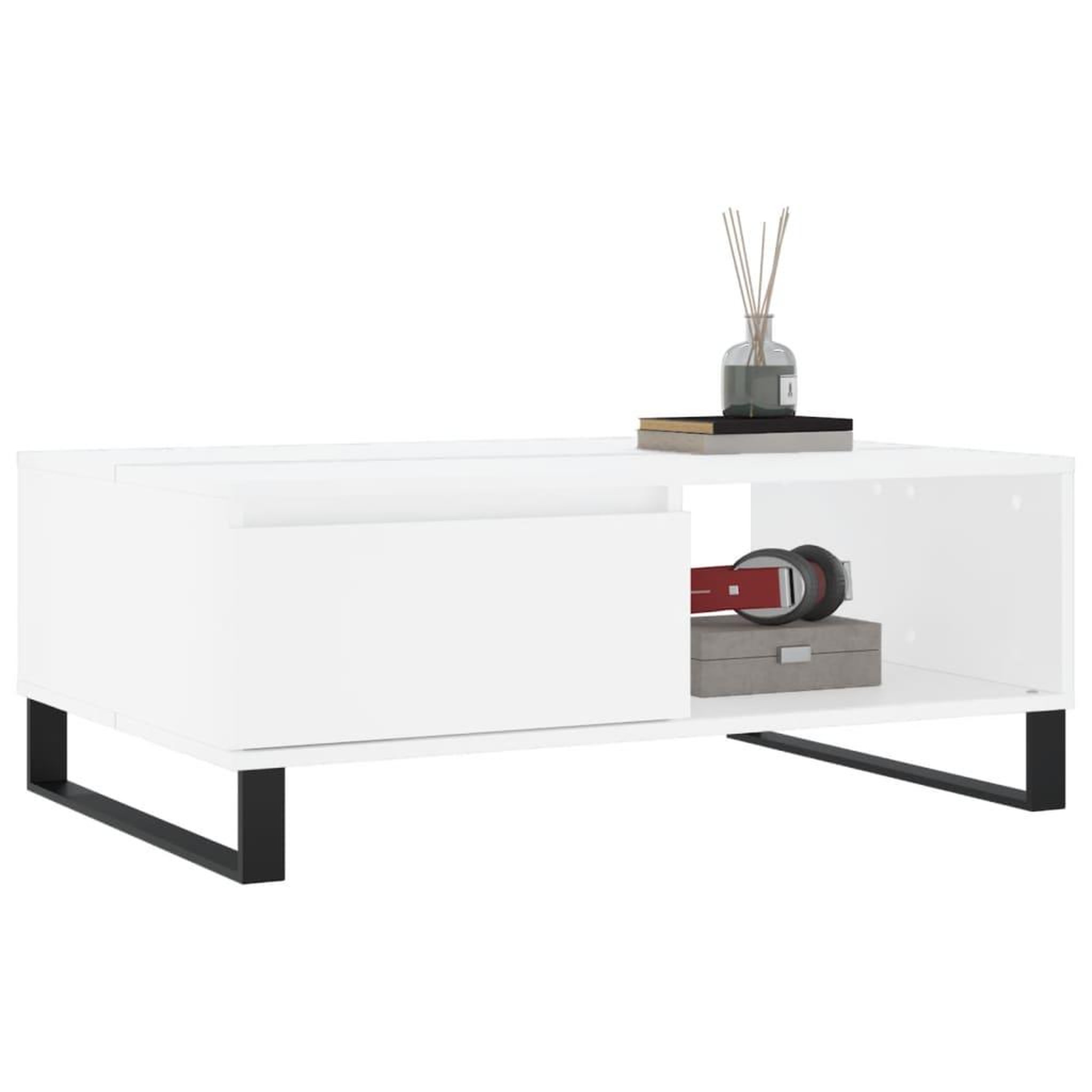 Voir la diapositive 3 : VIDAXL Table basse blanc 90x60x35 cm bois d'ingenierie