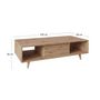 Voir la diapositive 4 : BEST MOBILIER Diego - table basse - effet bois - 2 niches - 120 cm