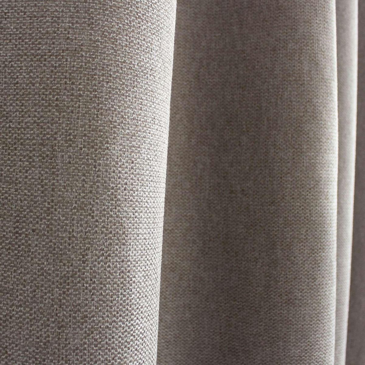 TOILINUX Rideau aspect chenillé - 140 x 240 cm - Taupe