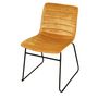 Voir la diapositive 2 : TOILINUX Lot de 4 Chaises de table design velours Brooklyn