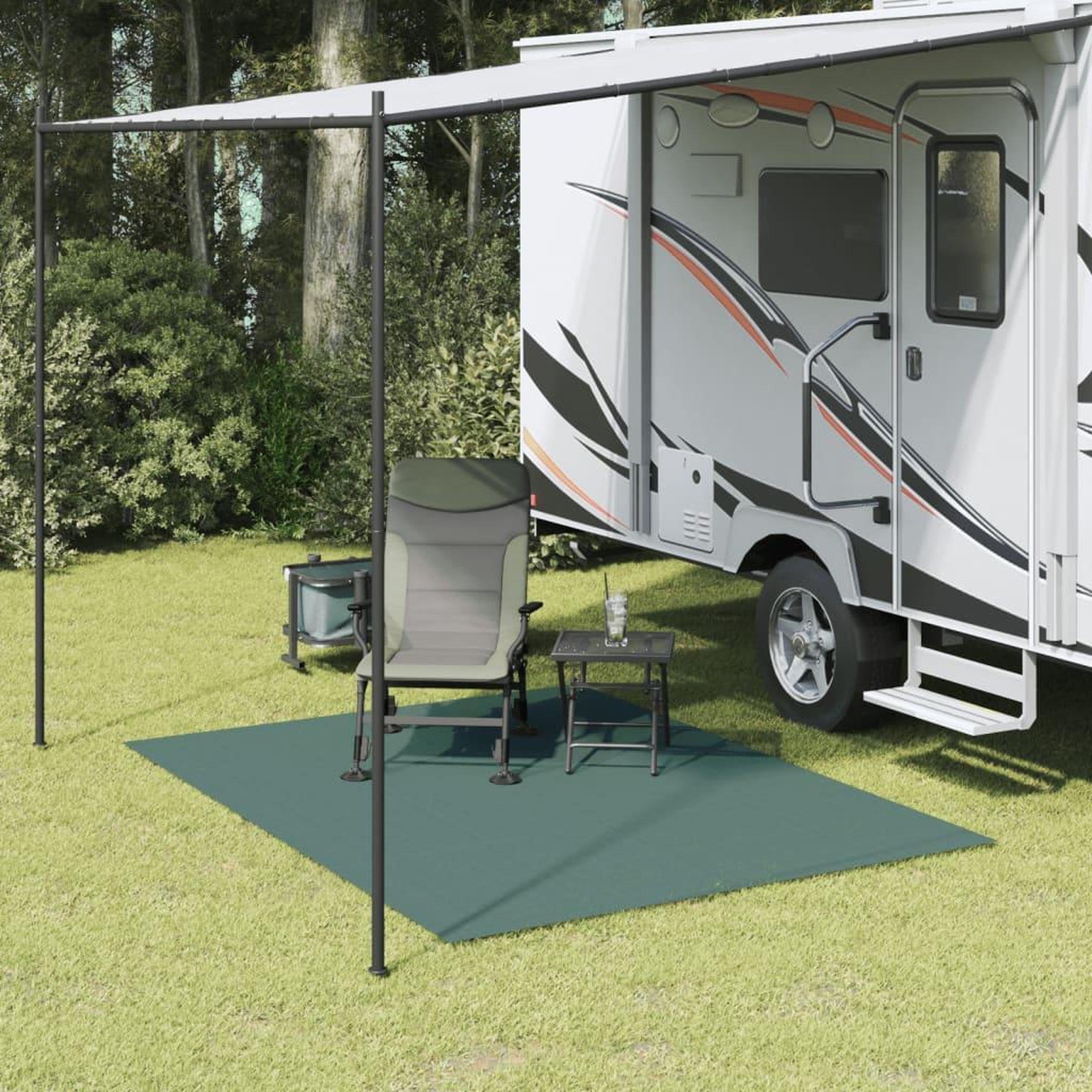 VIDAXL Tapis de tente vert 2,5x2 m