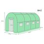 Voir la diapositive 2 : EUROSPEN Serre de Jardin Tunnel 8m² - bâche armée - avec fenêtres latérales et porte zipée