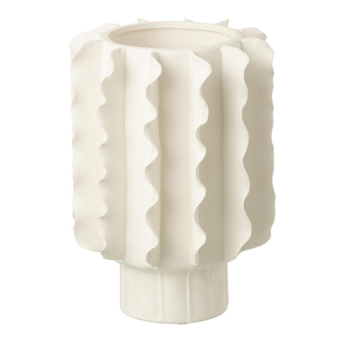 Paris Prix Vase Design en Céramique  Helix  26cm Blanc