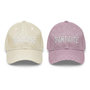 Voir la diapositive 1 : OZABI OZABI Lot 2 Casquettes Pailletées Femme – Message Brodé Fantaisie Humoristique