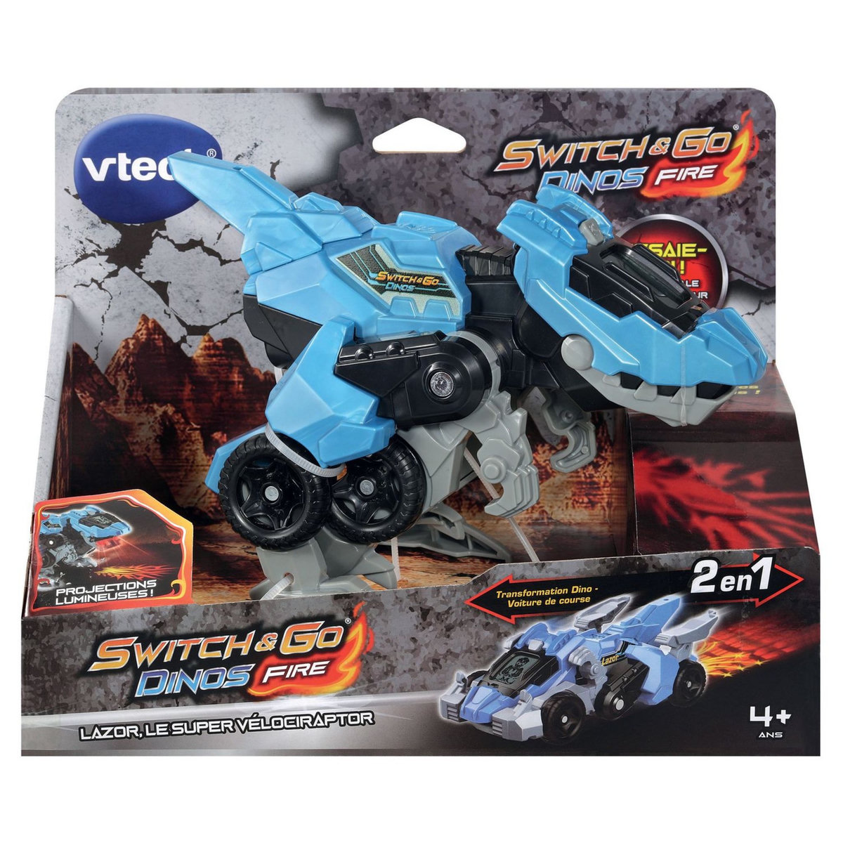 VTECH SWITH GO DINOS FIRE LAZORLE SUPER VELOCIRAPTOR