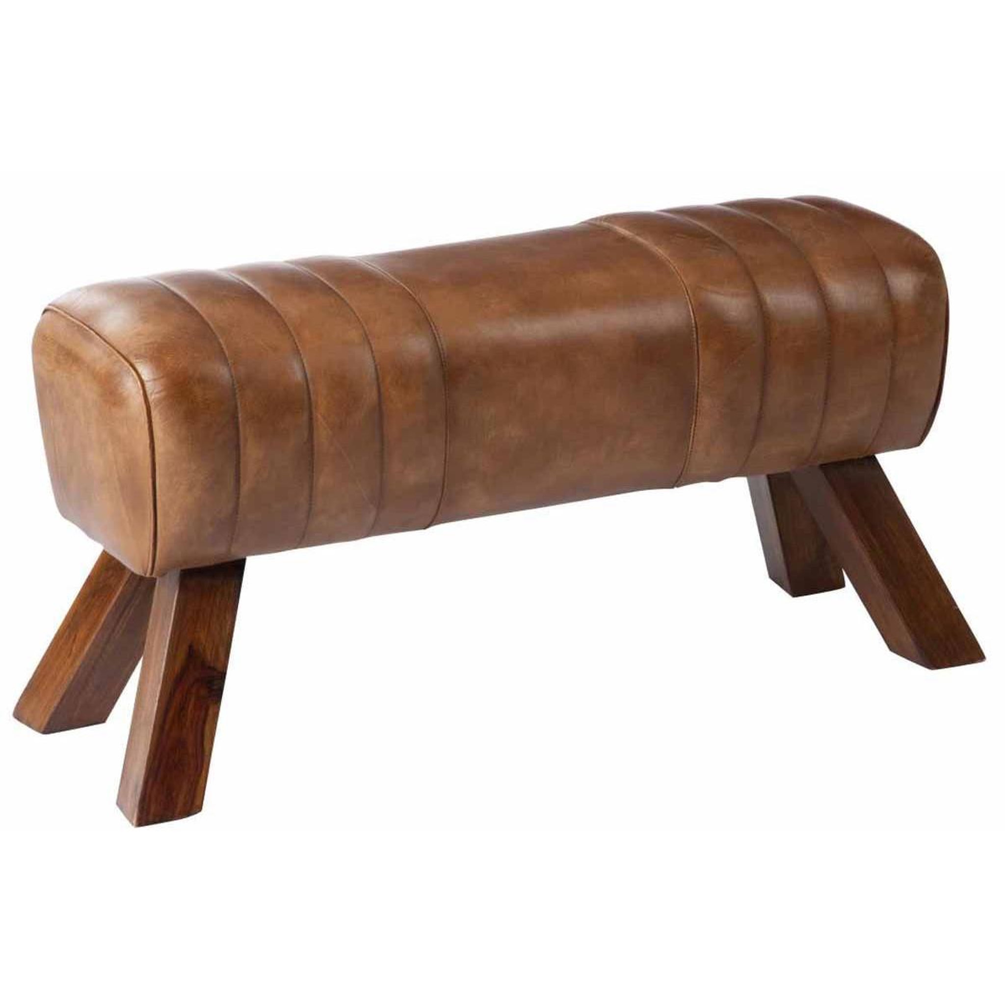 J-LINE Banc déco  gymnastique  91cm cognac