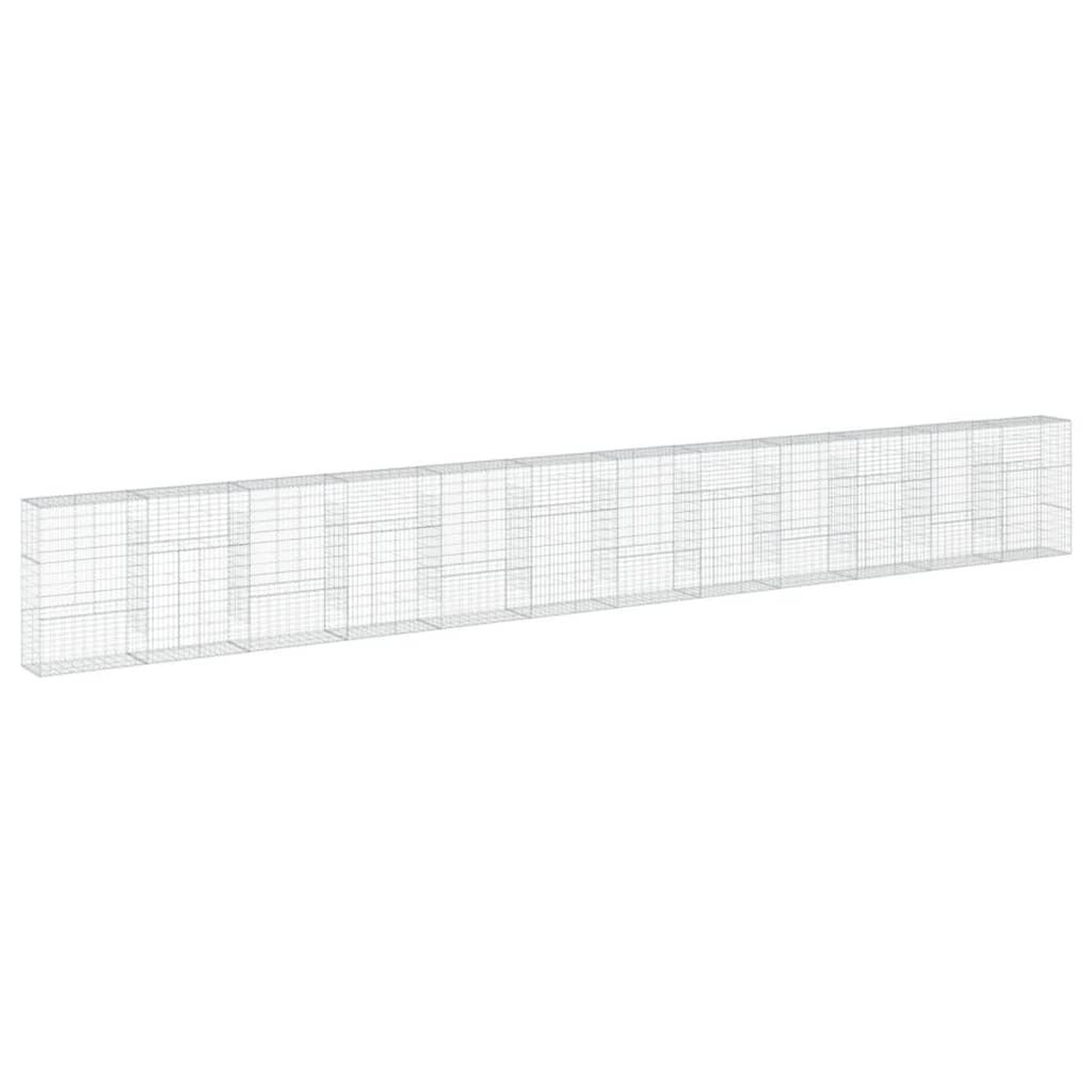 Voir la diapositive 2 : VIDAXL Panier gabion avec couvercle 1200x50x150 cm fer galvanise