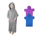 VIVEZEN Serviette poncho de bain ou de plage avec poche - Enfant