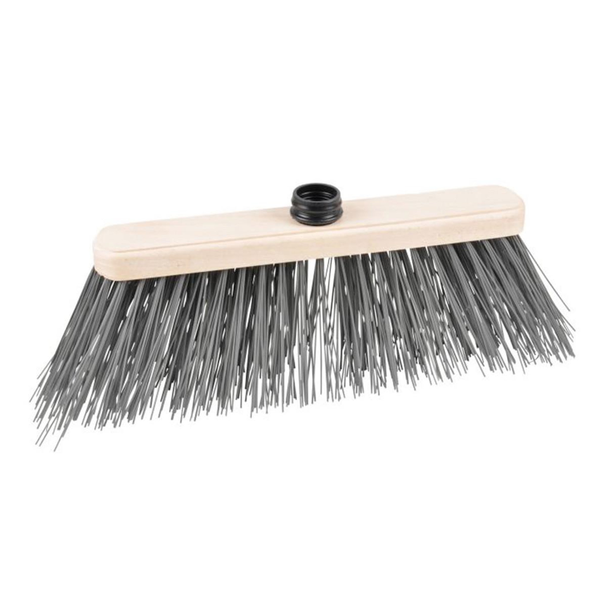 HOMEA Tête de Balai en Bois  Poils Durs  35cm Naturel
