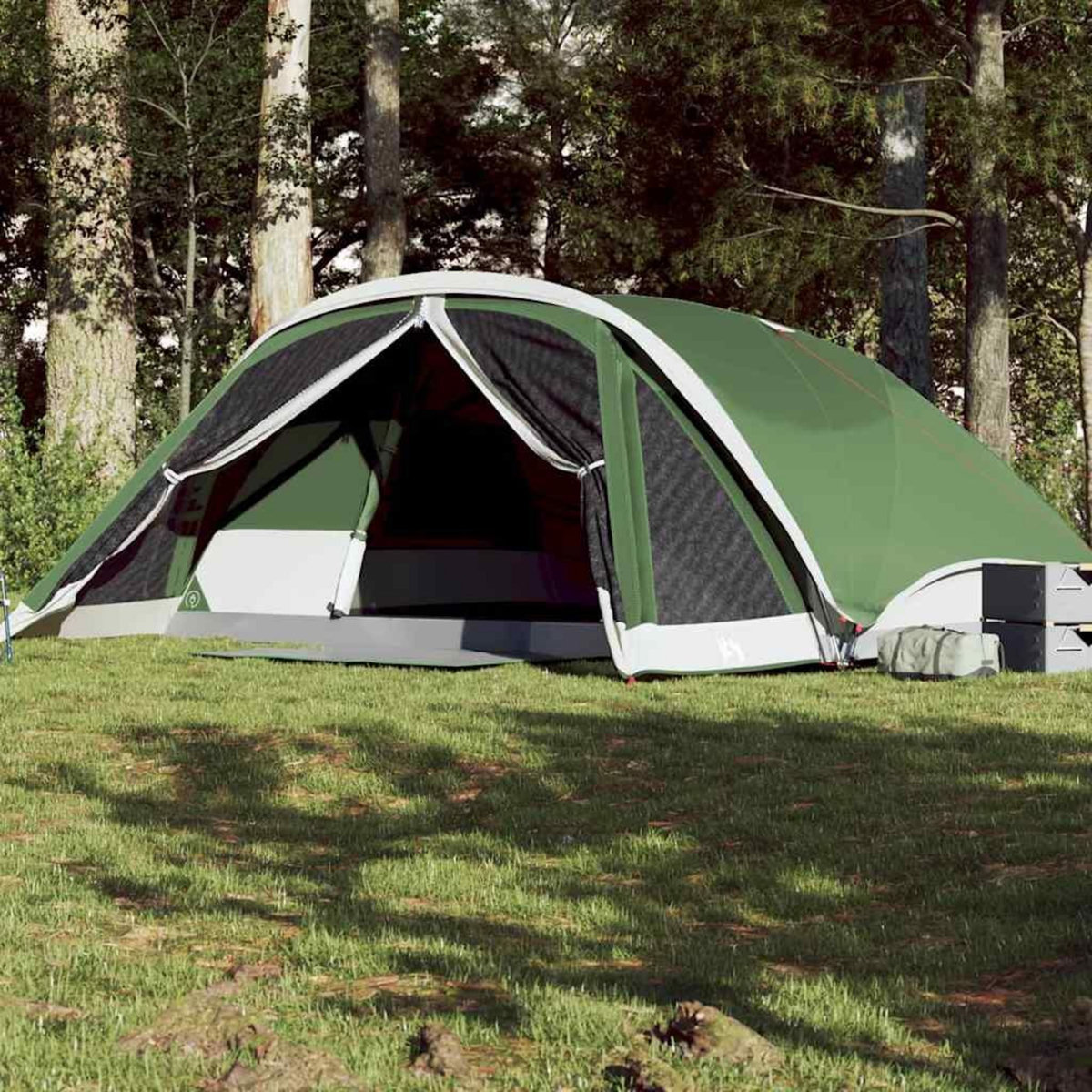 VIDAXL Tente de cabine familiale 6 personnes vert impermeable
