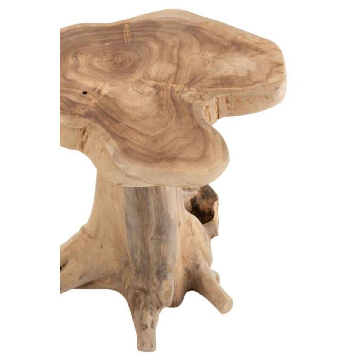 Paris Prix Table d'Appoint en Bois de Teck  Amy  40cm Naturel
