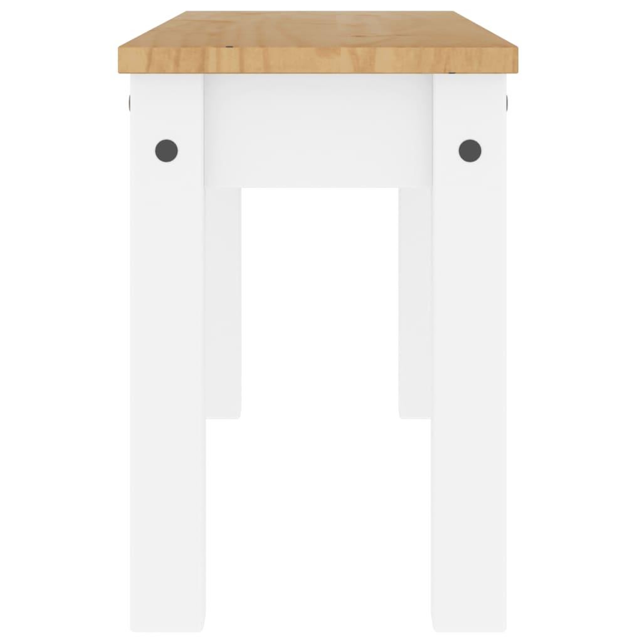 Voir la diapositive 5 : VIDAXL Banc a manger Panama blanc 105x30x45 cm bois massif de pin