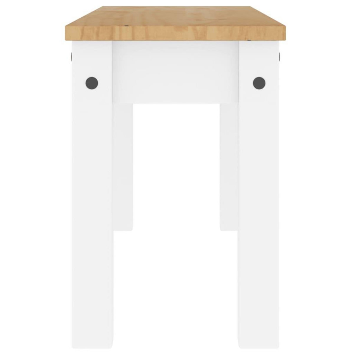 VIDAXL Banc a manger Panama blanc 105x30x45 cm bois massif de pin