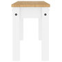 Voir la diapositive 5 : VIDAXL Banc a manger Panama blanc 105x30x45 cm bois massif de pin