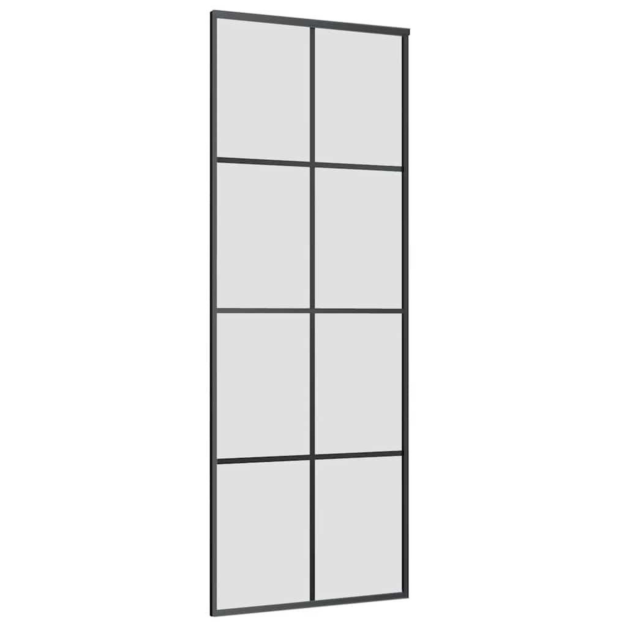 Voir la diapositive 5 : VIDAXL Porte coulissante kit de quincaillerie noir 76x205 cm verre ESG