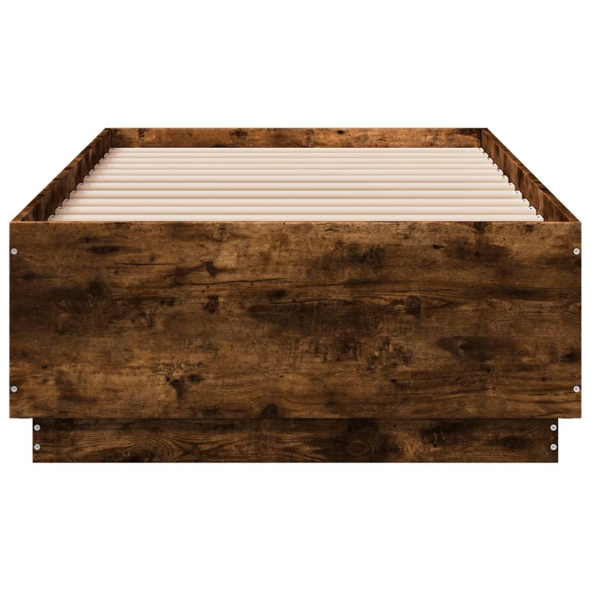 Voir la diapositive 4 : VIDAXL Cadre de lit sans matelas chene fume 75x190 cm