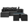 Voir la diapositive 2 : VIDAXL Salon de jardin 4 pcs Noir avec coussins Resine tressee