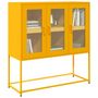 Voir la diapositive 1 : VIDAXL Buffet jaune moutarde 100,5x39x107 cm acier lamine a froid