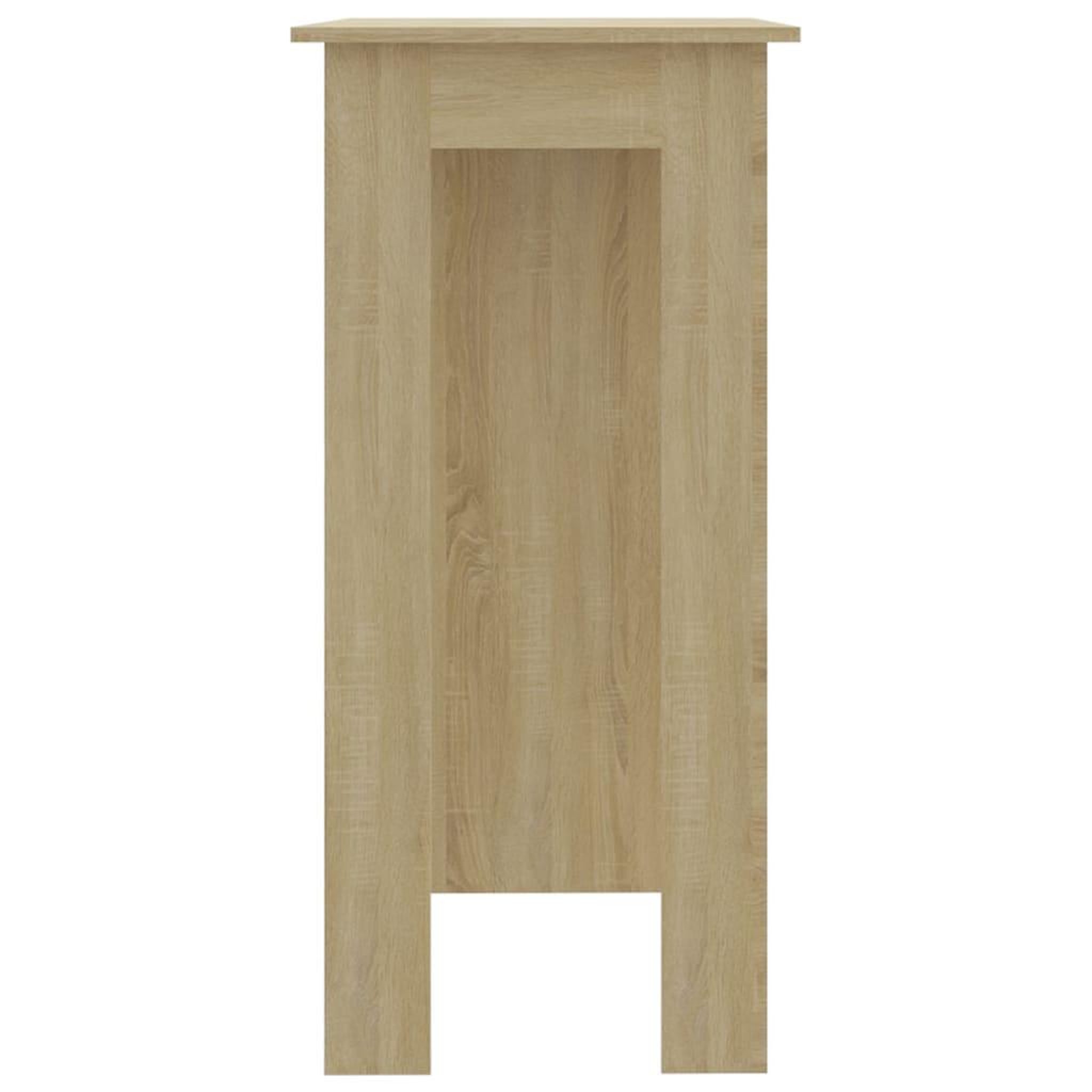 Voir la diapositive 4 : VIDAXL Table de bar avec etagere Chene sonoma Bois d'ingenierie