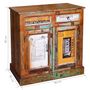 Voir la diapositive 6 : VIDAXL Placard vintage avec 2 tiroirs 2 portes Bois massif recupere