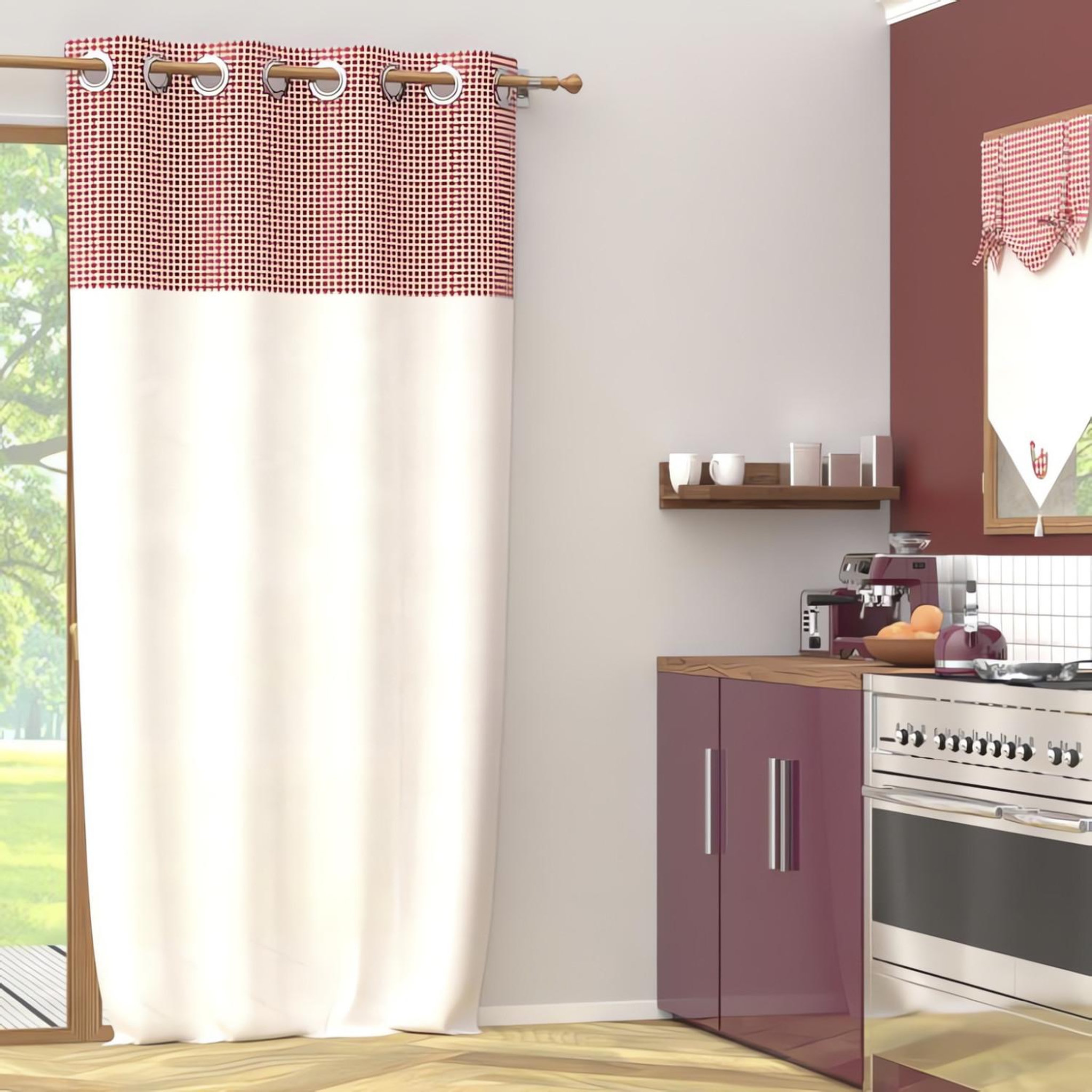 Voir la diapositive 2 : SOLEIL D'OCRE Voile coton à oeillets 135x250 cm paulette, par soleil d'ocre