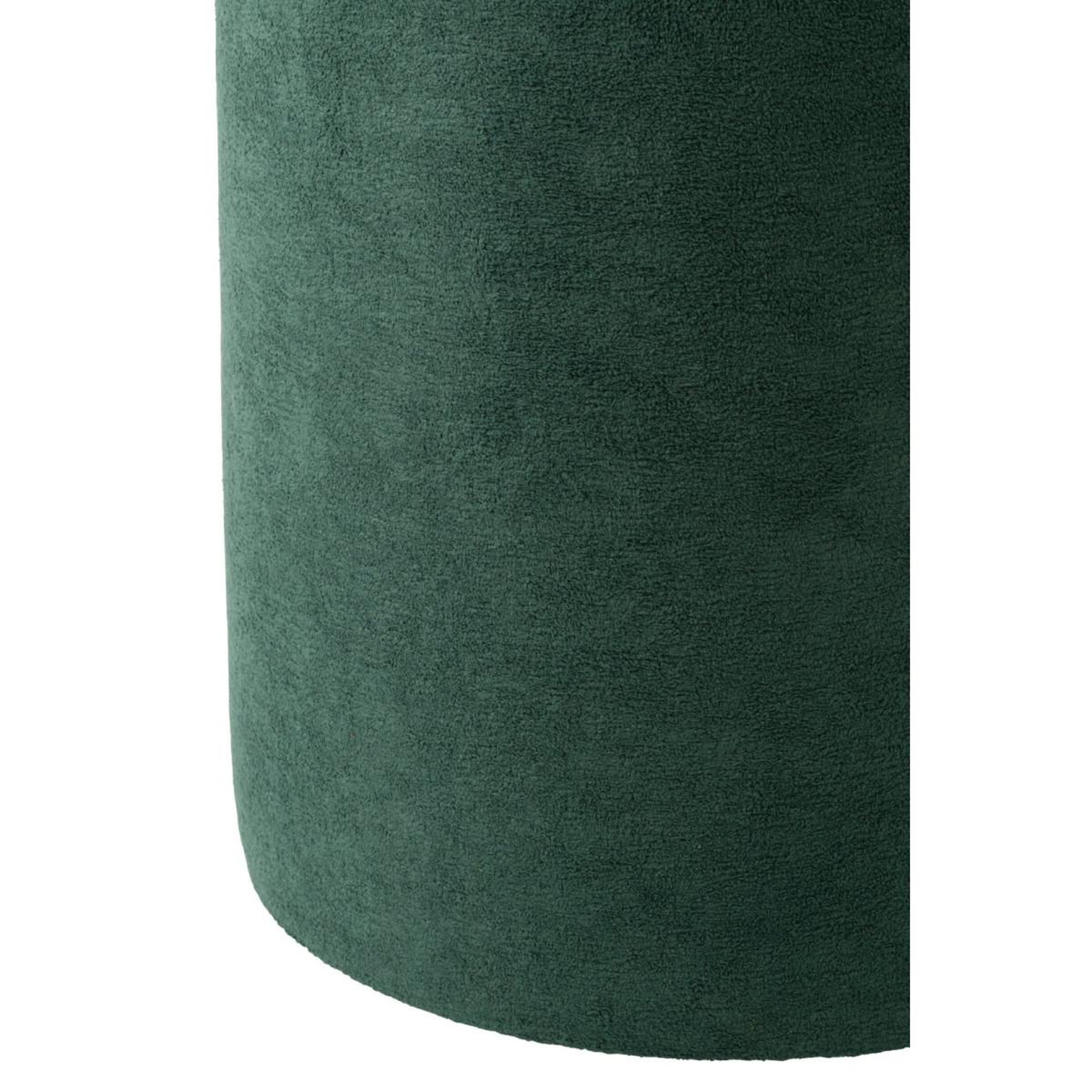Voir la diapositive 2 : J-LINE Pouf cylindrique  moon  41cm bleu pétrole