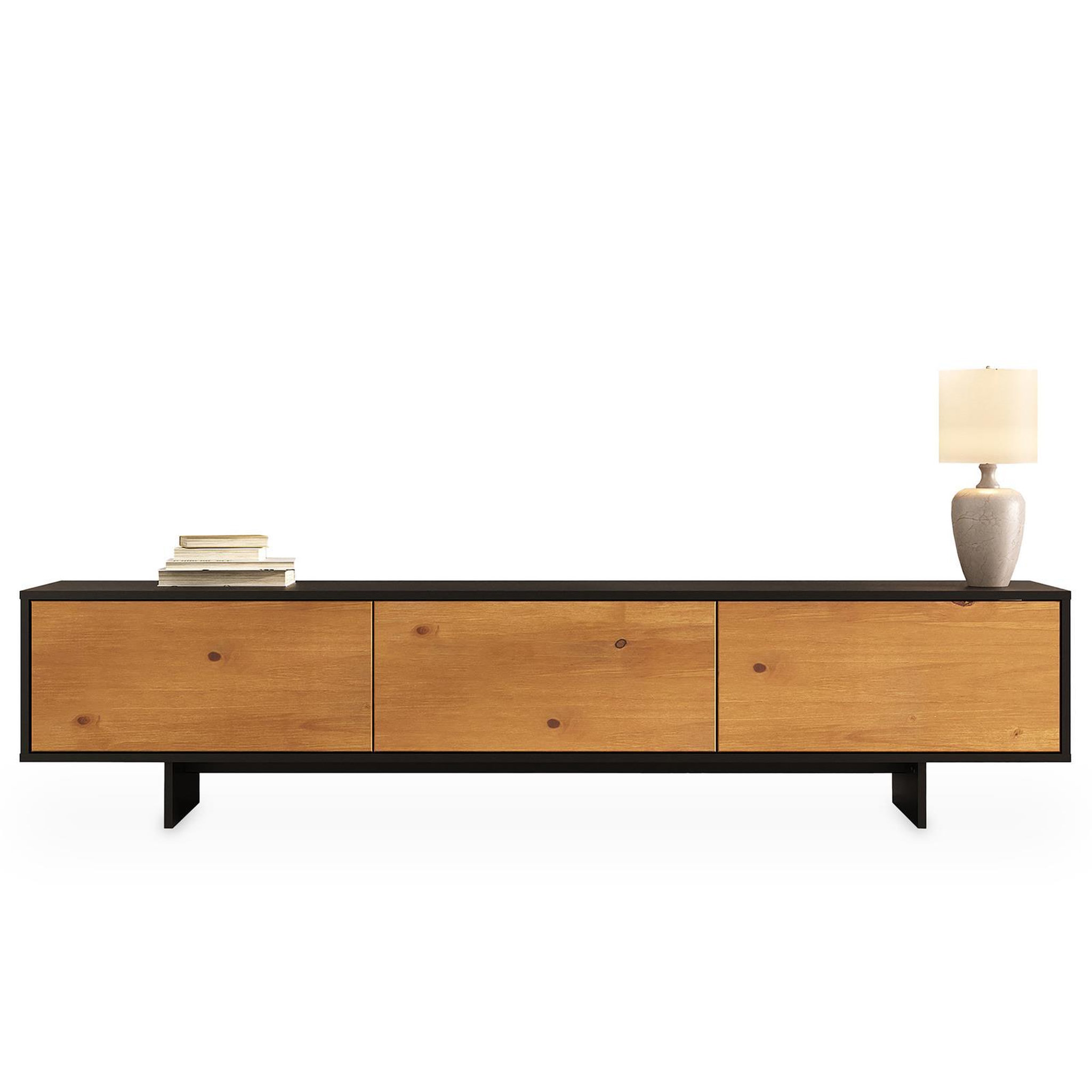 Voir la diapositive 1 : IDIMEX Meuble tv arto l 184 cm 3 portes en bois