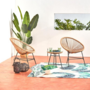 Voir la diapositive 4 : CONCEPT USINE Salon de jardin 2 fauteuils ronds et table basse naturel ACAPULCO