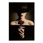 Paris Prix Toile Imprimée Déco  Femme  100x150cm Noir