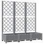 Voir la diapositive 2 : VIDAXL Jardiniere avec treillis Gris clair 120x40x121,5 cm PP